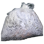 image of shredded paper in bag